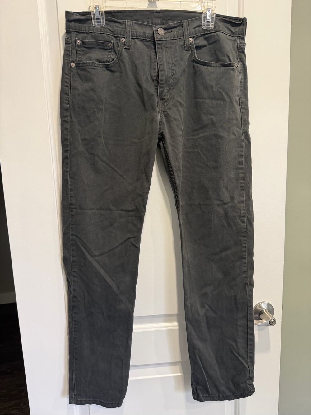 Levi's Men's Straight Jeans in Charcoal Black/Gray